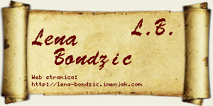 Lena Bondžić vizit kartica